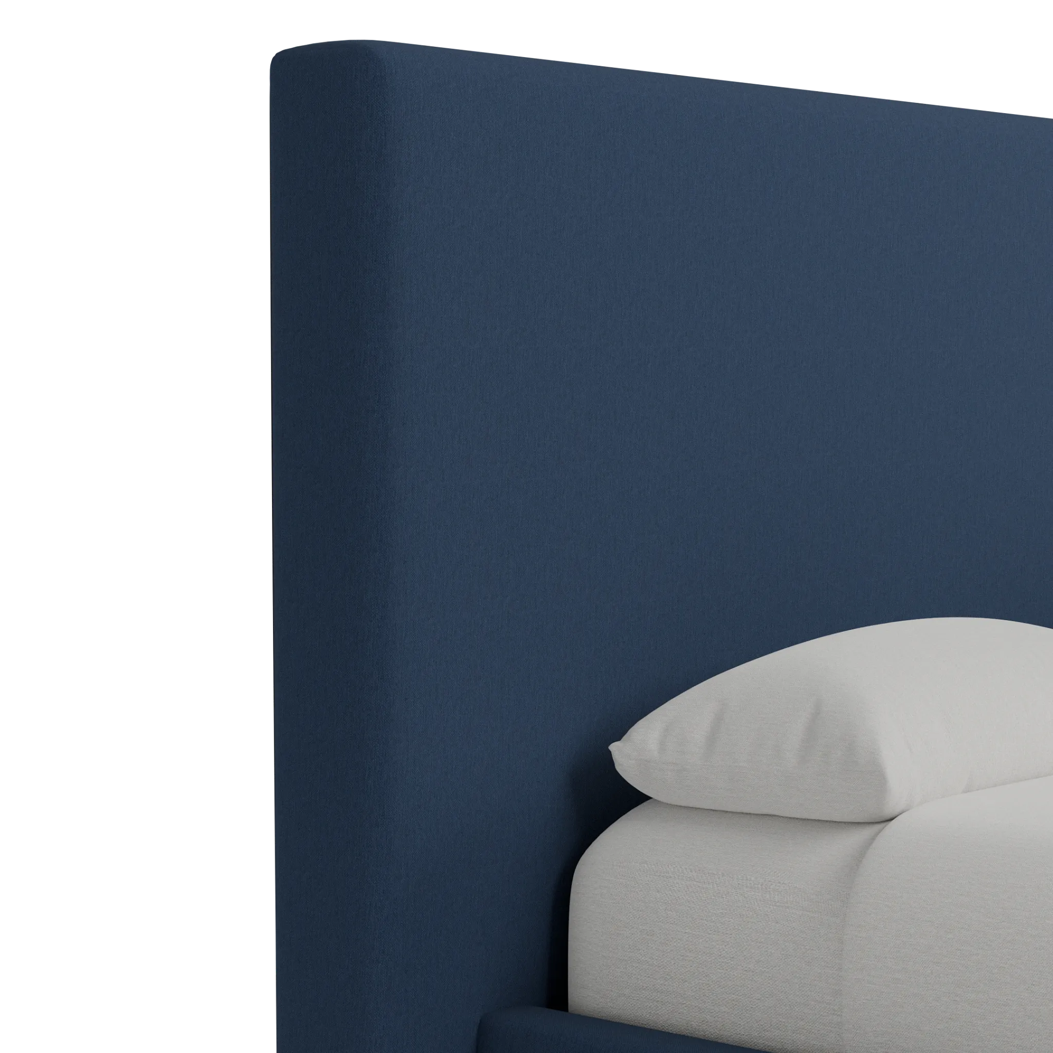 Grayton Revenue Dark Blue 54" Upholstered Platform Bed