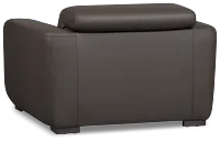 Kieran Dark Brown Lthr/vinyl Power Recliner With Power Headrest