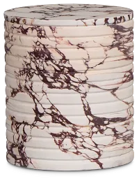 Vaya Red Round End Table