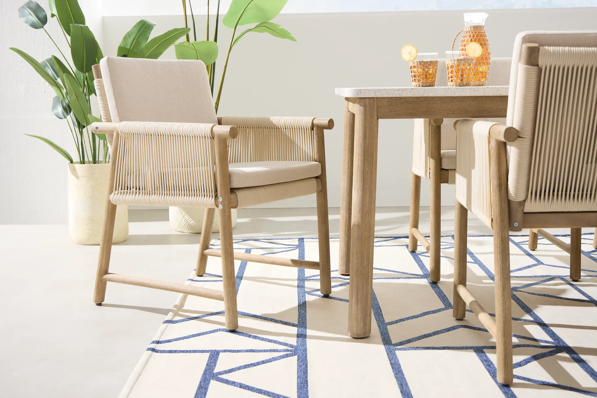 Azure Light Tone Rectangular Table