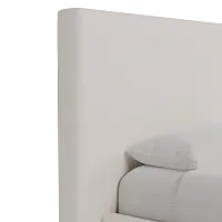 Grayton Merino Light Beige 54" Upholstered Platform Bed