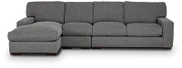Veronica Dark Gray Down Small Left Chaise Sectional