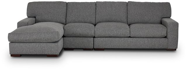 Veronica Dark Gray Down Small Left Chaise Sectional (2)