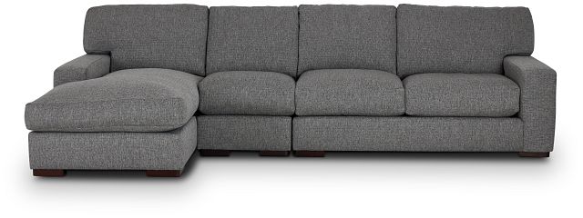 Veronica Dark Gray Down Small Left Chaise Sectional