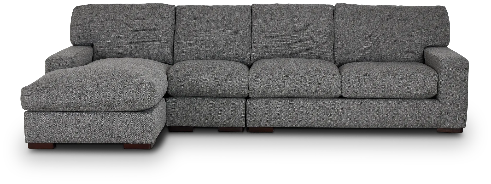 Veronica Dark Gray Down Small Left Chaise Sectional