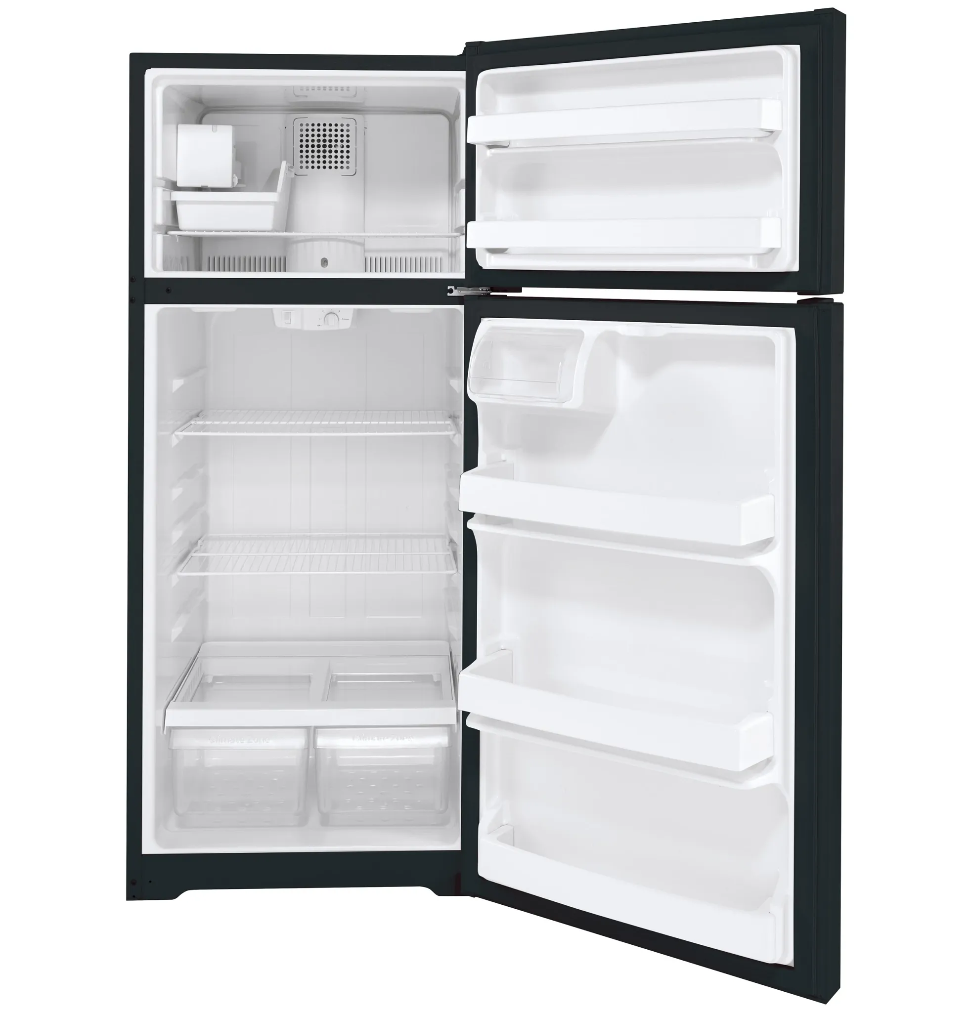 Ge 18 Series Black Top Freezer Refrigerator
