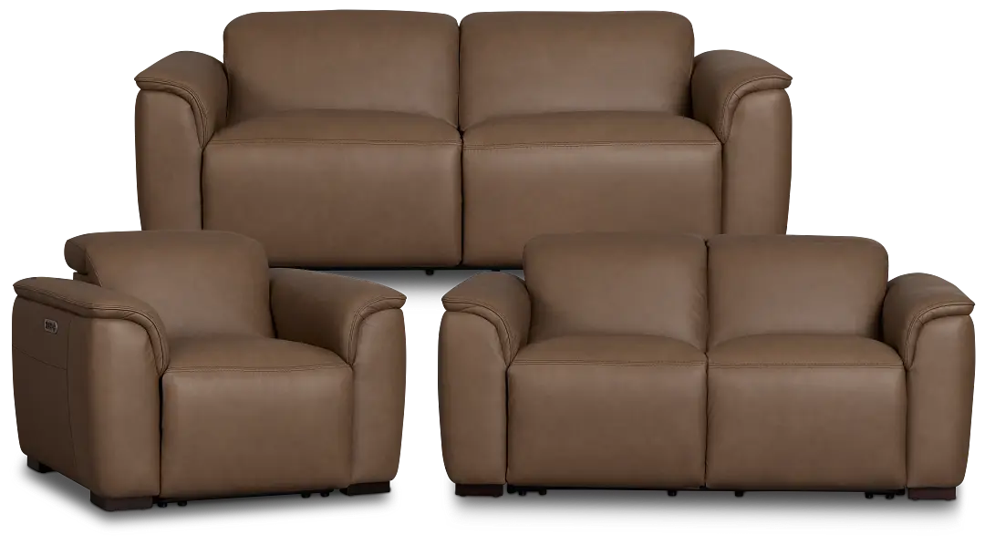 Flexsteel Brodie Dark Brown Lthr/vinyl Power Reclining Living Room Flexsteel Brodie Dark Brown Lthr/vinyl Power Reclining Living Room