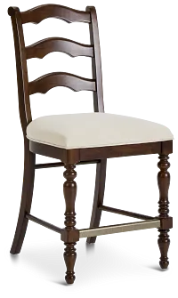 Savannah Dark Tone 24" Upholstered Barstool