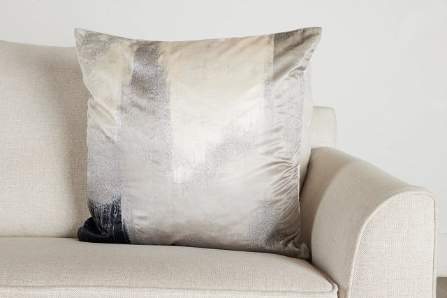 Langston Gray 22" Square Accent Pillow