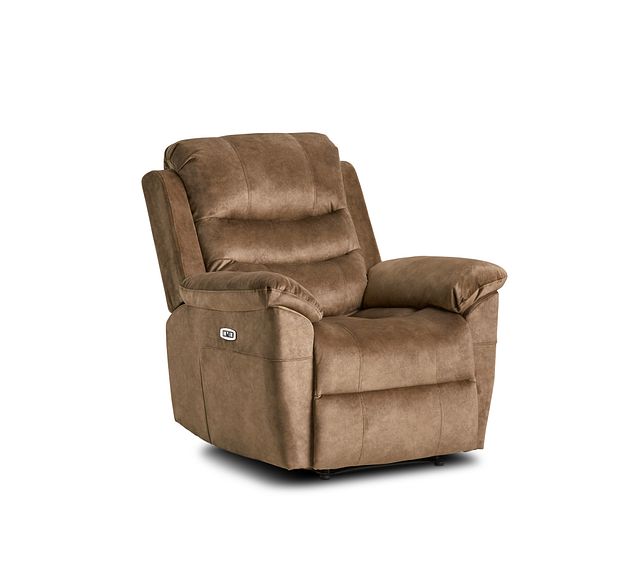 Joey Dark Taupe Micro Power Recliner