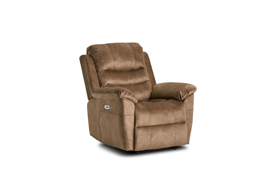 Joey Dark Taupe Micro Power Recliner