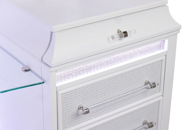 Milan White Vanity & Mirror
