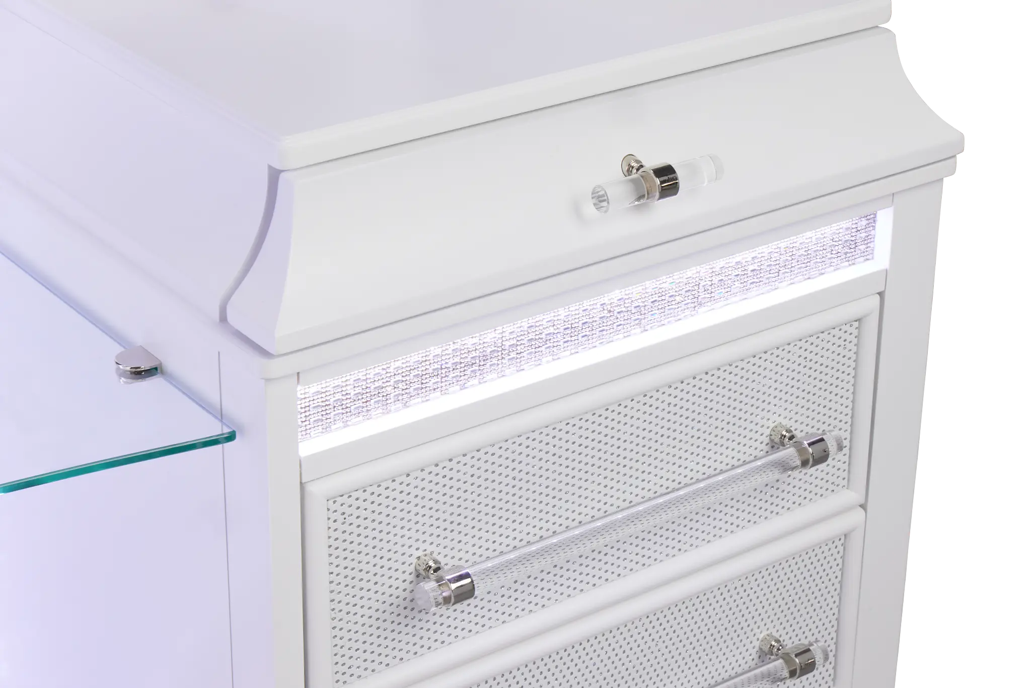 Milan White Vanity & Mirror Milan White Vanity & Mirror