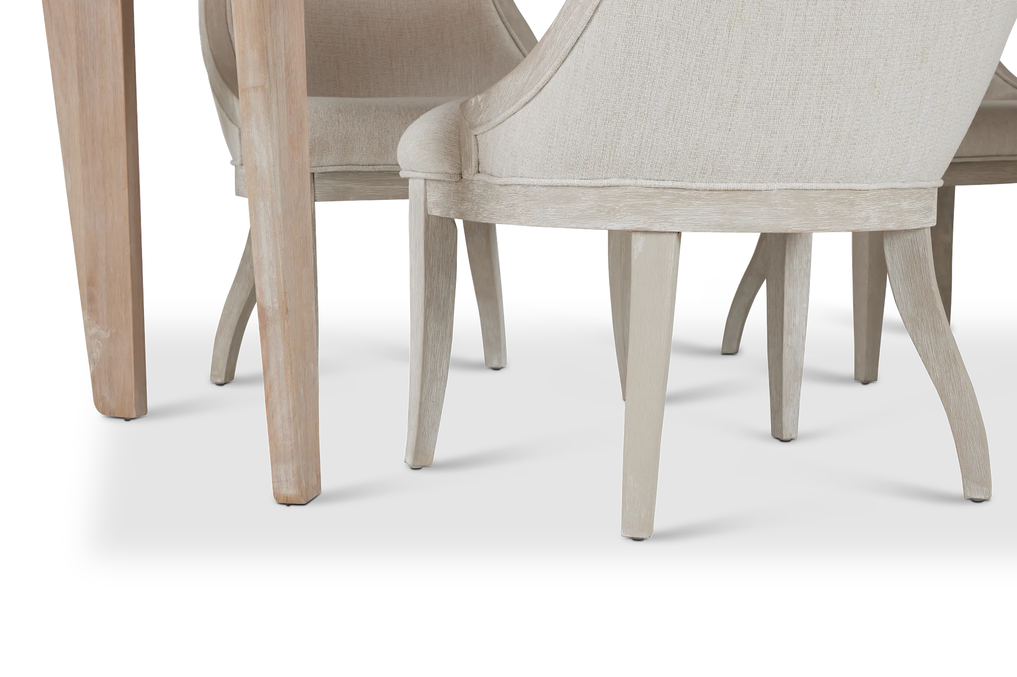 Boca Grande Light Tone Table & 4 Curved Chairs