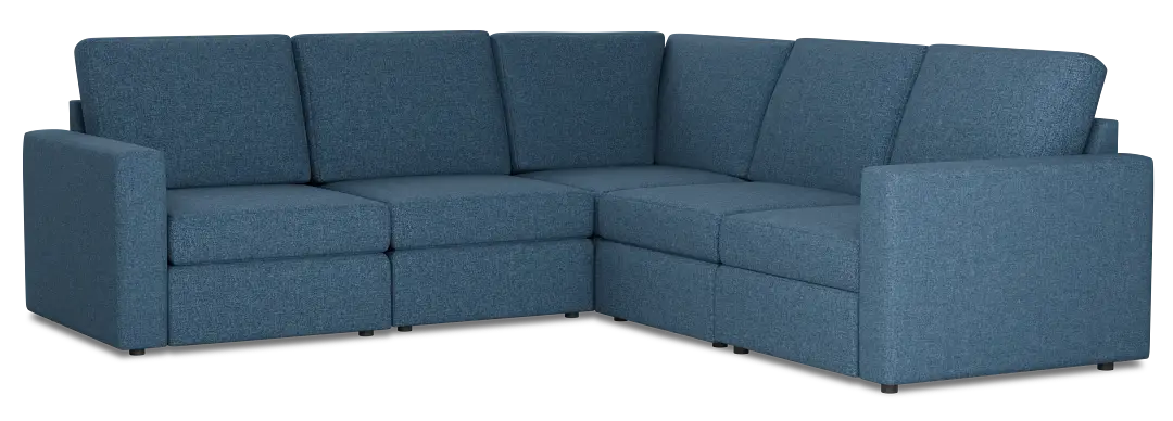 Citymod Blue Fabric Small Two-arm Sectional Citymod Blue Fabric Small Two-arm Sectional