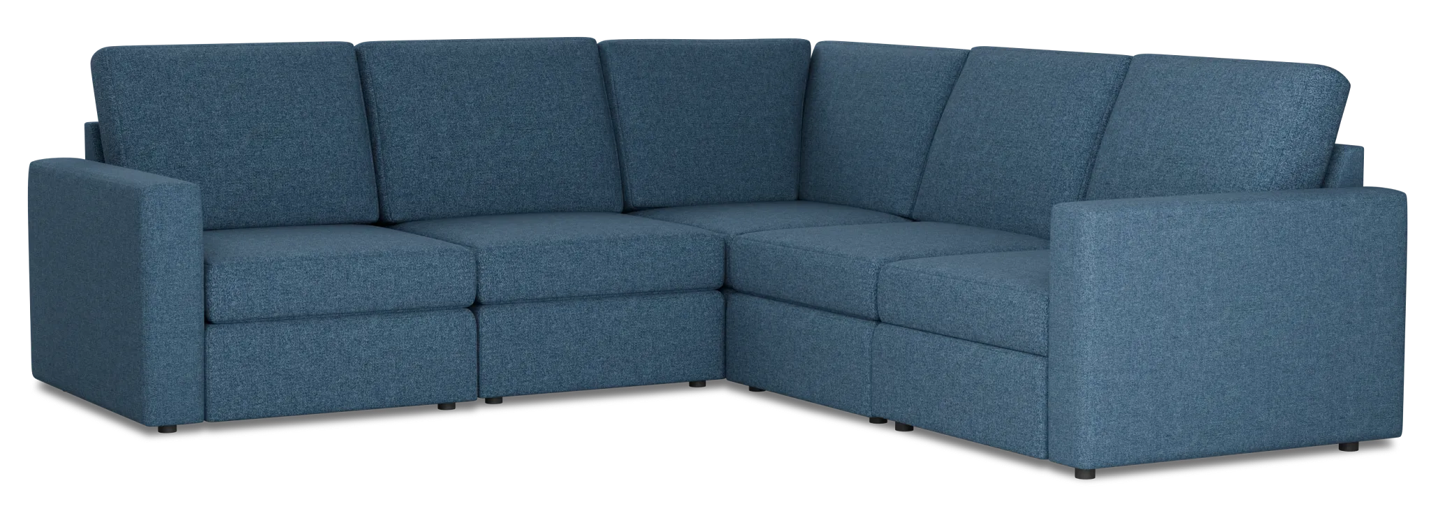 Citymod Blue Fabric Small Two-arm Sectional