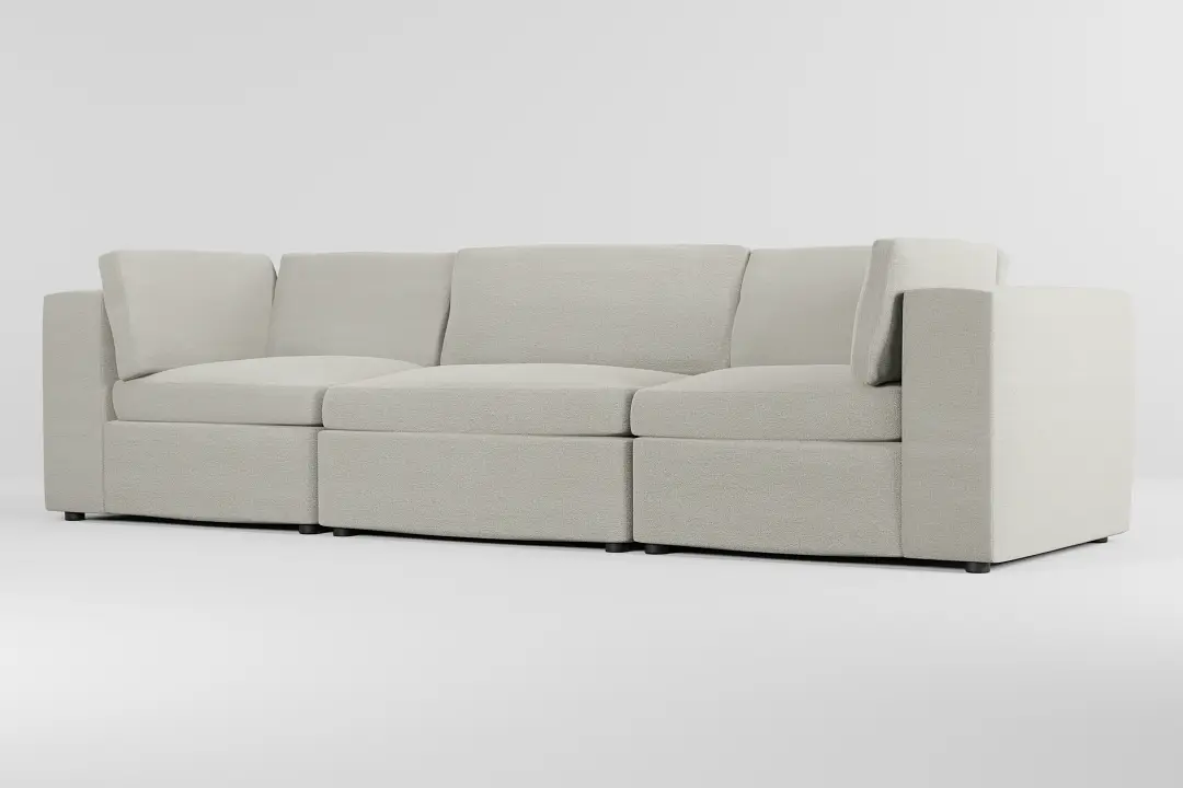 Destin Elite Ivory Fabric 3-piece Modular Sofa Destin Elite Ivory Fabric 3-piece Modular Sofa