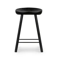 Barry Black 24" Wood Barstool