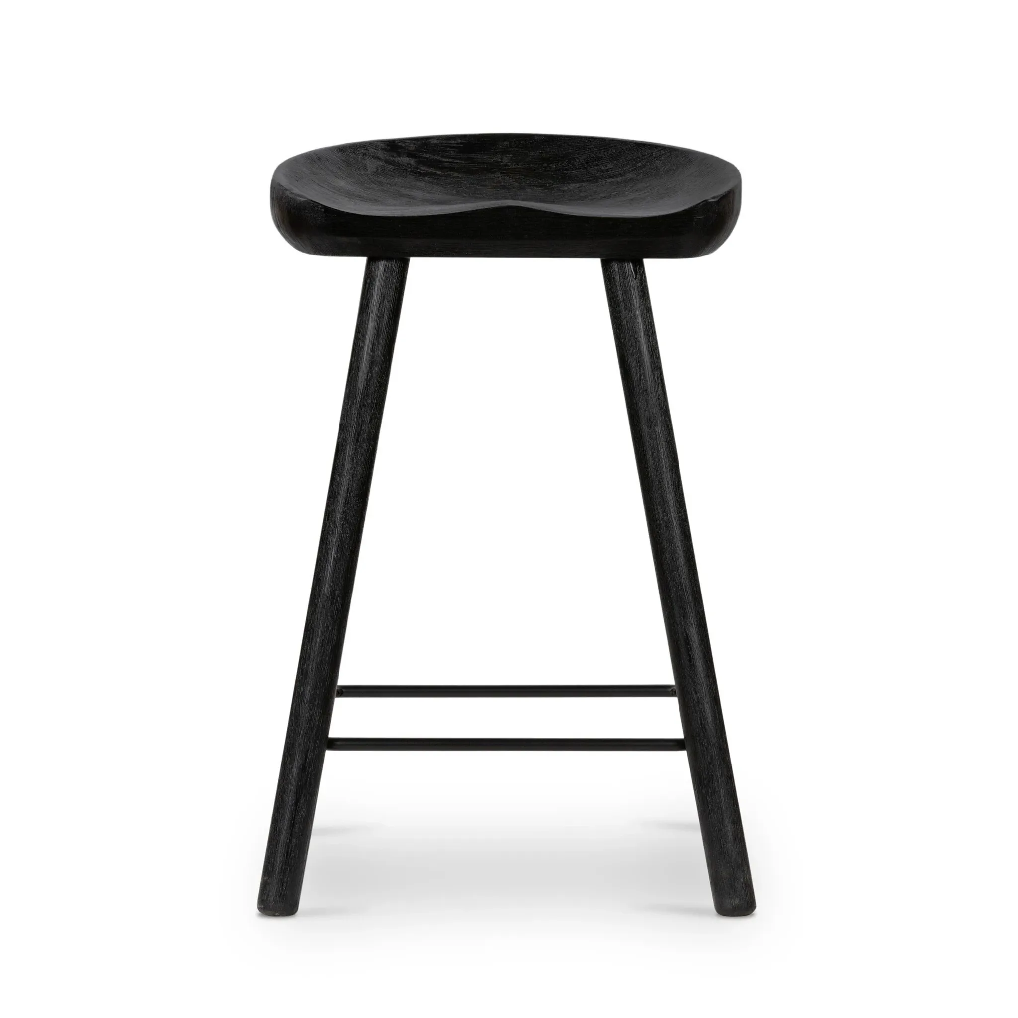 Barry Black 24" Wood Barstool
