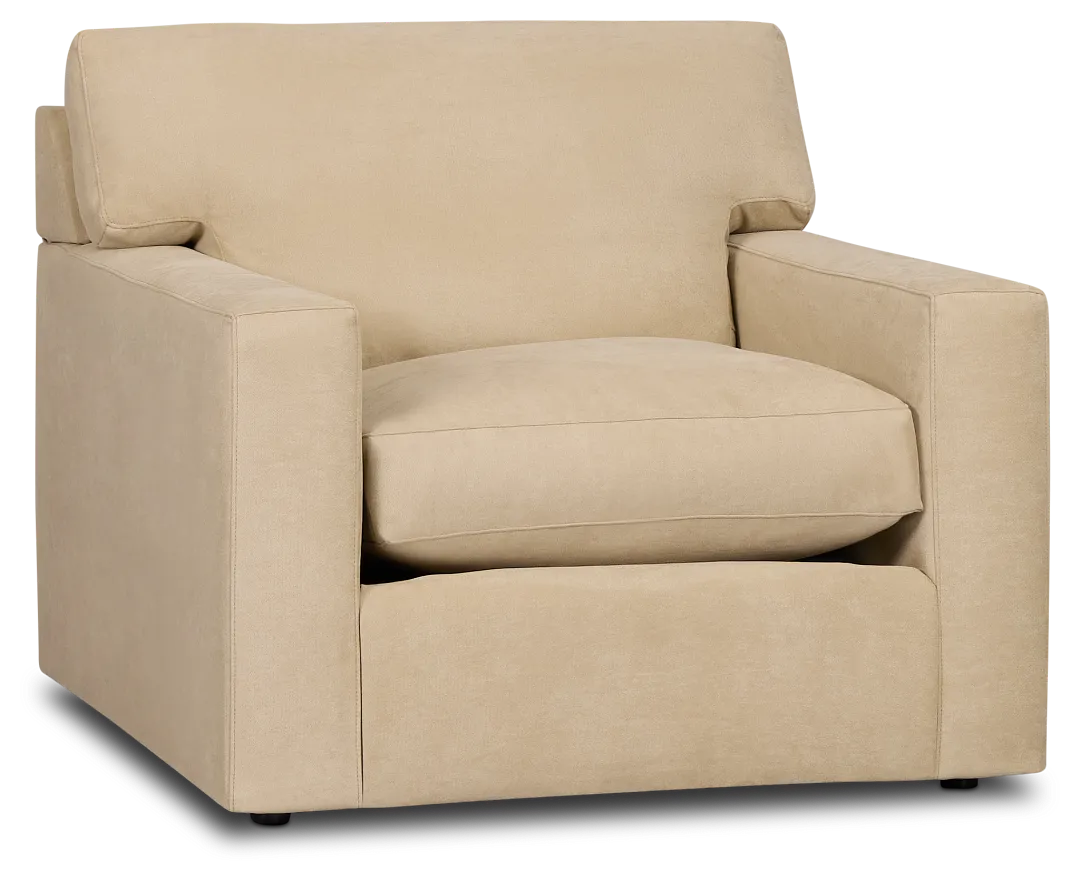 Hudson Beige Fabric Chair