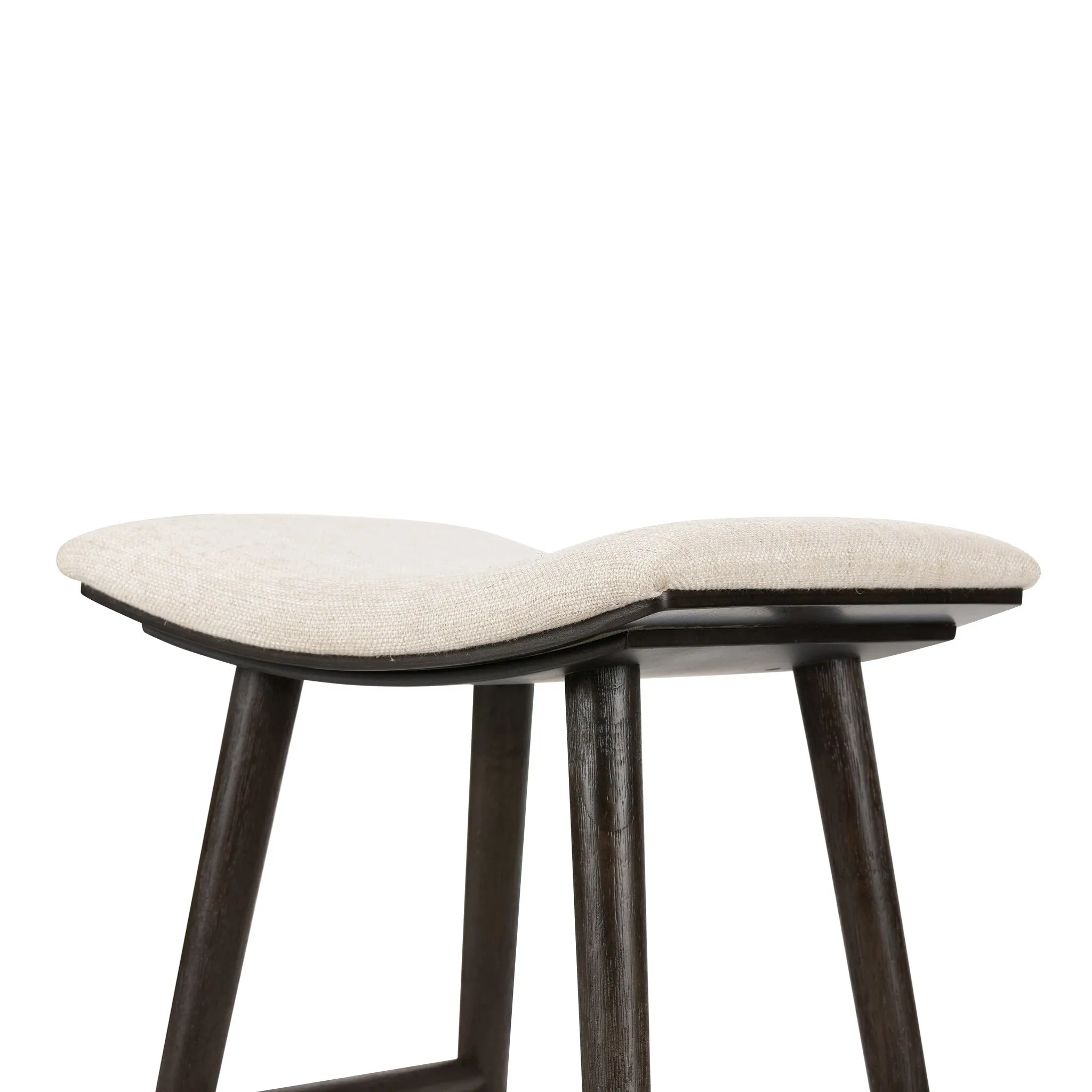 Four Hands Myles Light Beige Fabric 24" Upholstered Barstool