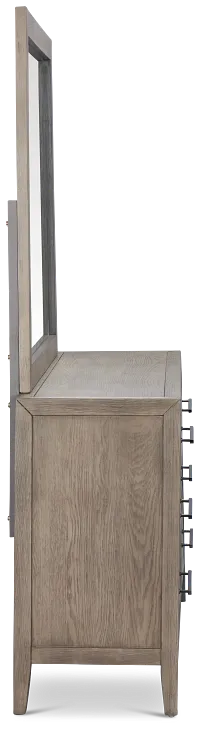 Alden Gray Dresser & Mirror