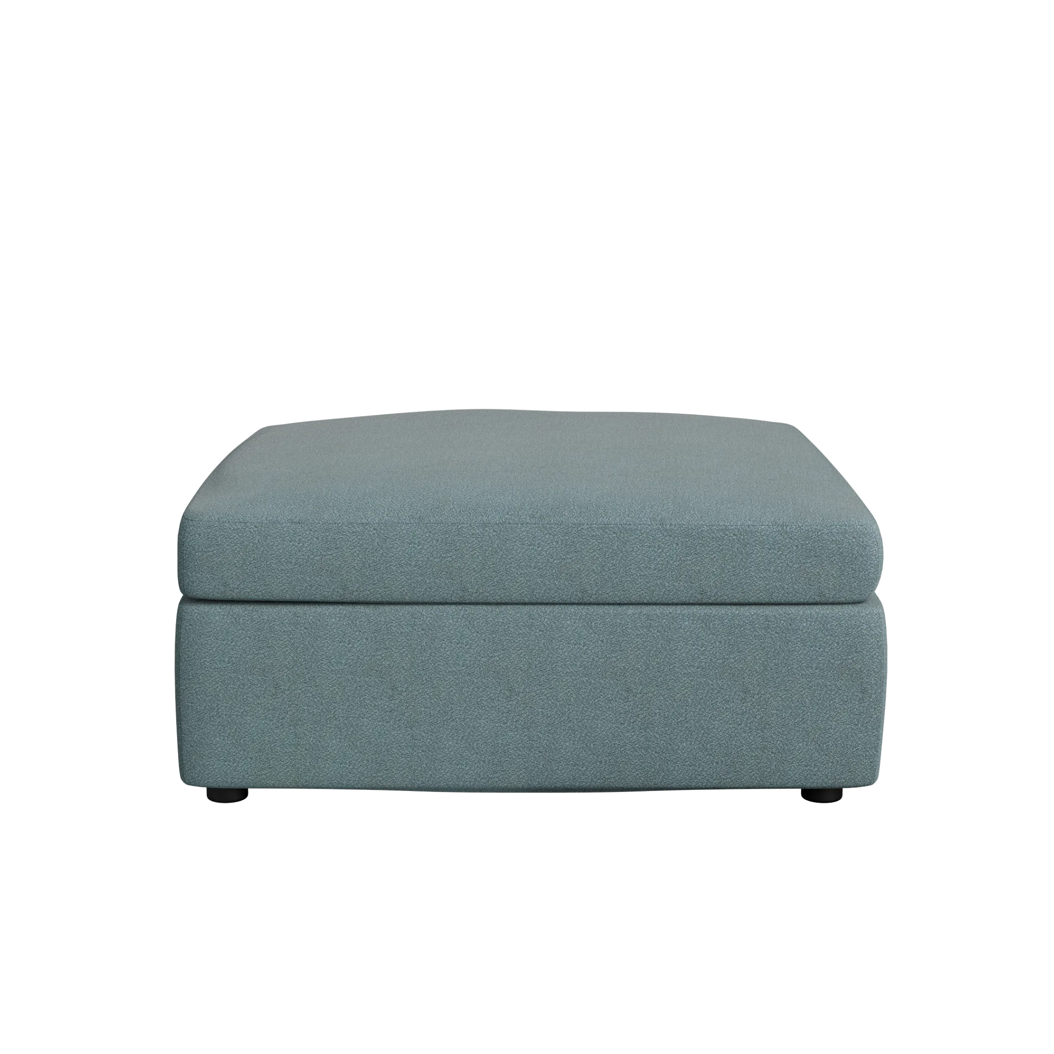 Destin Sutton Blue Fabric Cocktail Ottoman