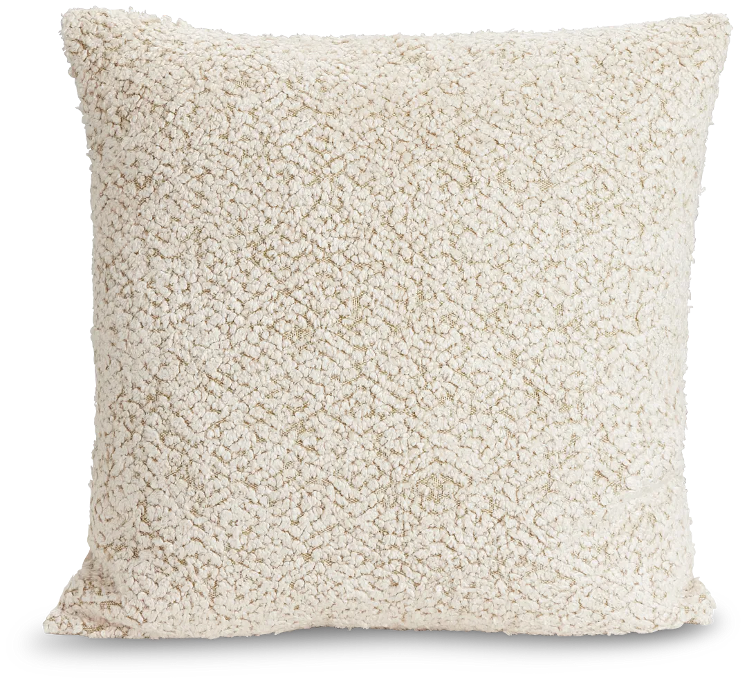 Maros White Square Accent Pillow