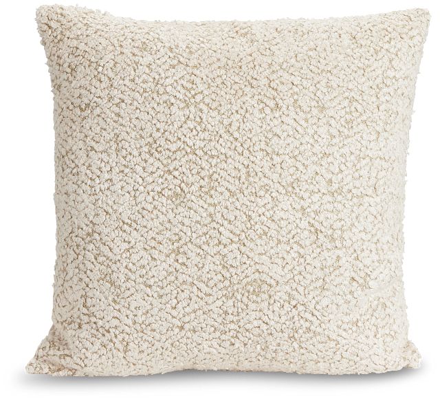 Maros White Square Accent Pillow