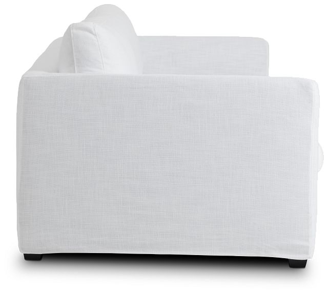Willow 102" White Fabric Sofa