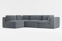 Destin Joya Gray Velvet 4-piece Modular Sectional
