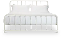 Rory White Metal Panel Bed