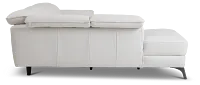 Pearson White Leather Left Bumper Sectional