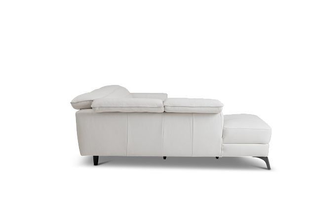 Pearson White Leather Left Bumper Sectional (2)