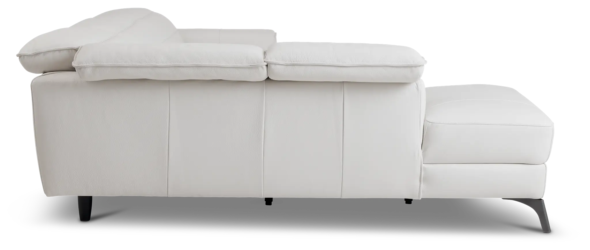 Pearson White Leather Left Bumper Sectional Pearson White Leather Left Bumper Sectional