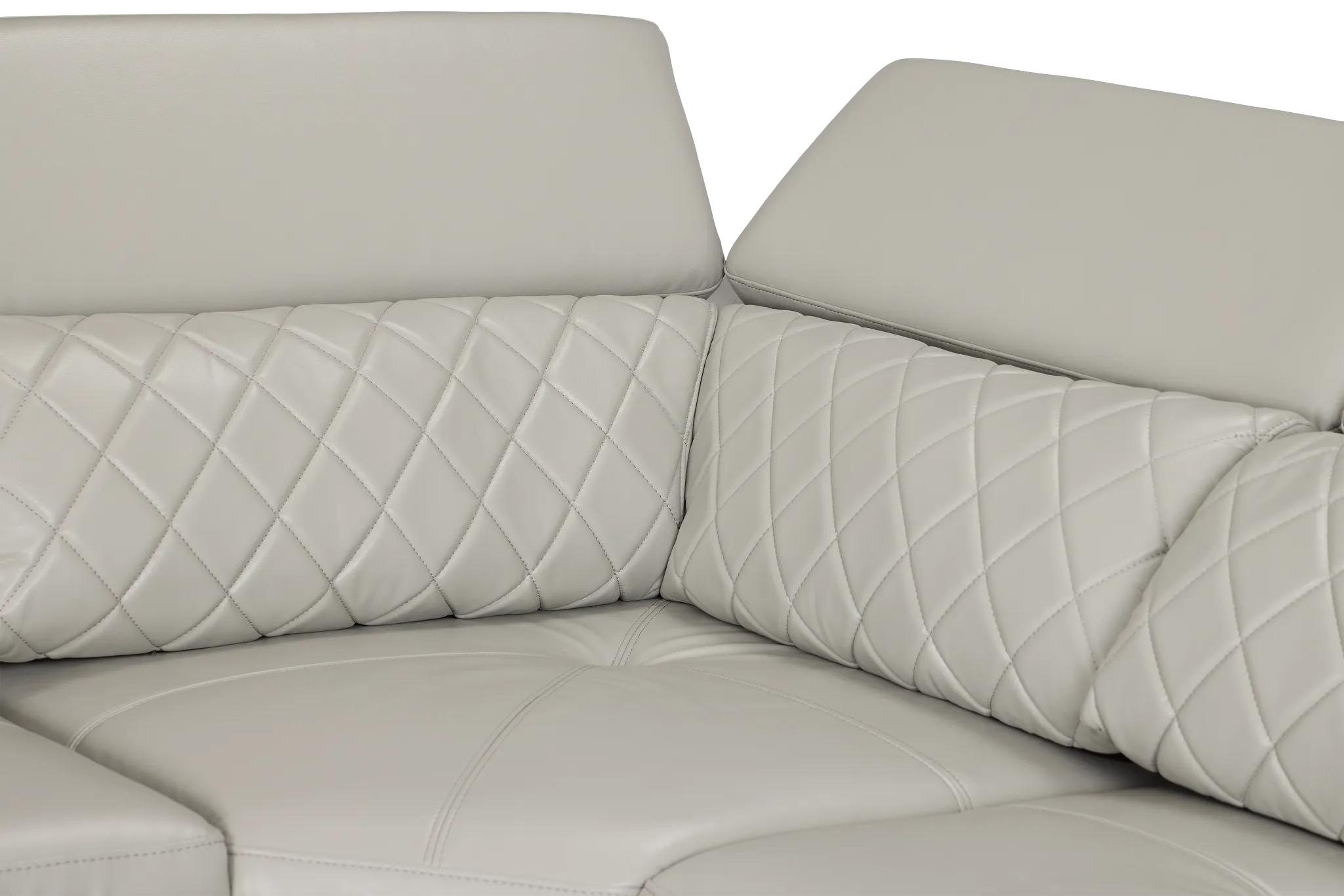 Ava Light Gray Micro Small Left Chaise Power Reclining Sectional