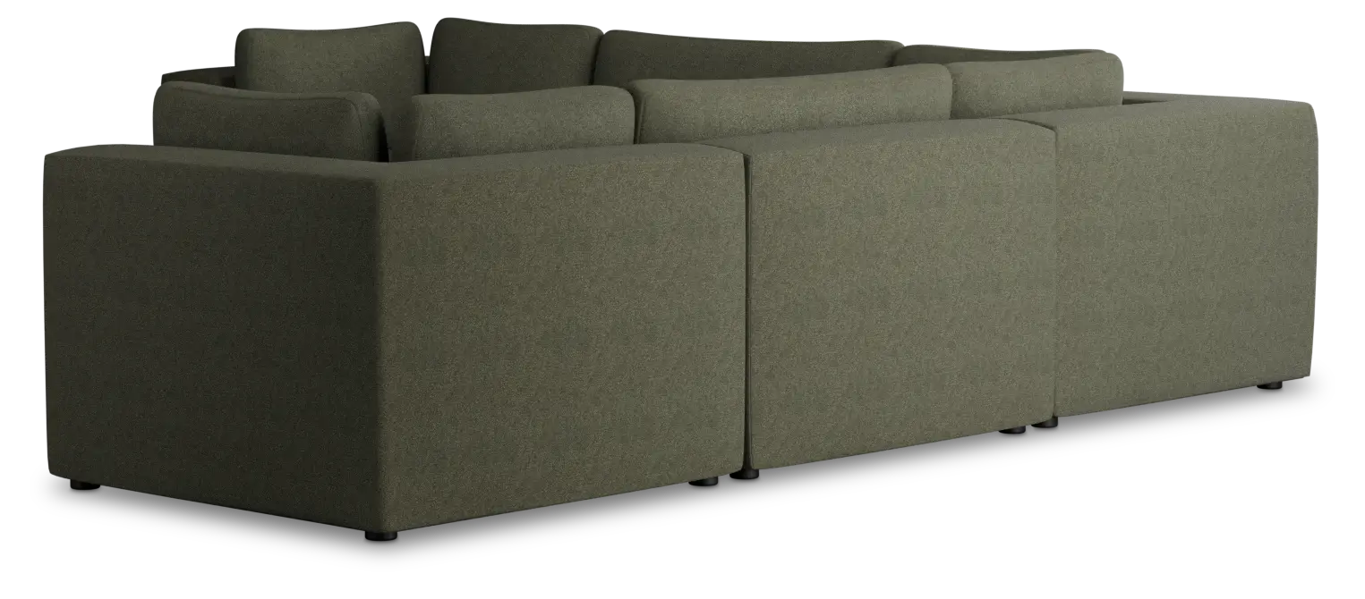 Destin Sutton Green Fabric 5-piece Modular Sectional Destin Sutton Green Fabric 5-piece Modular Sectional