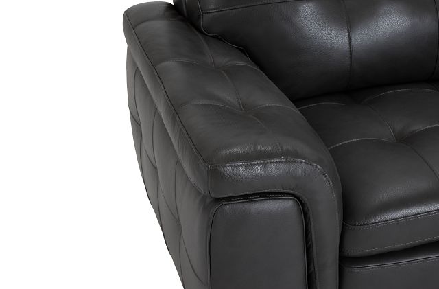 Braden Dark Gray Leather Chair