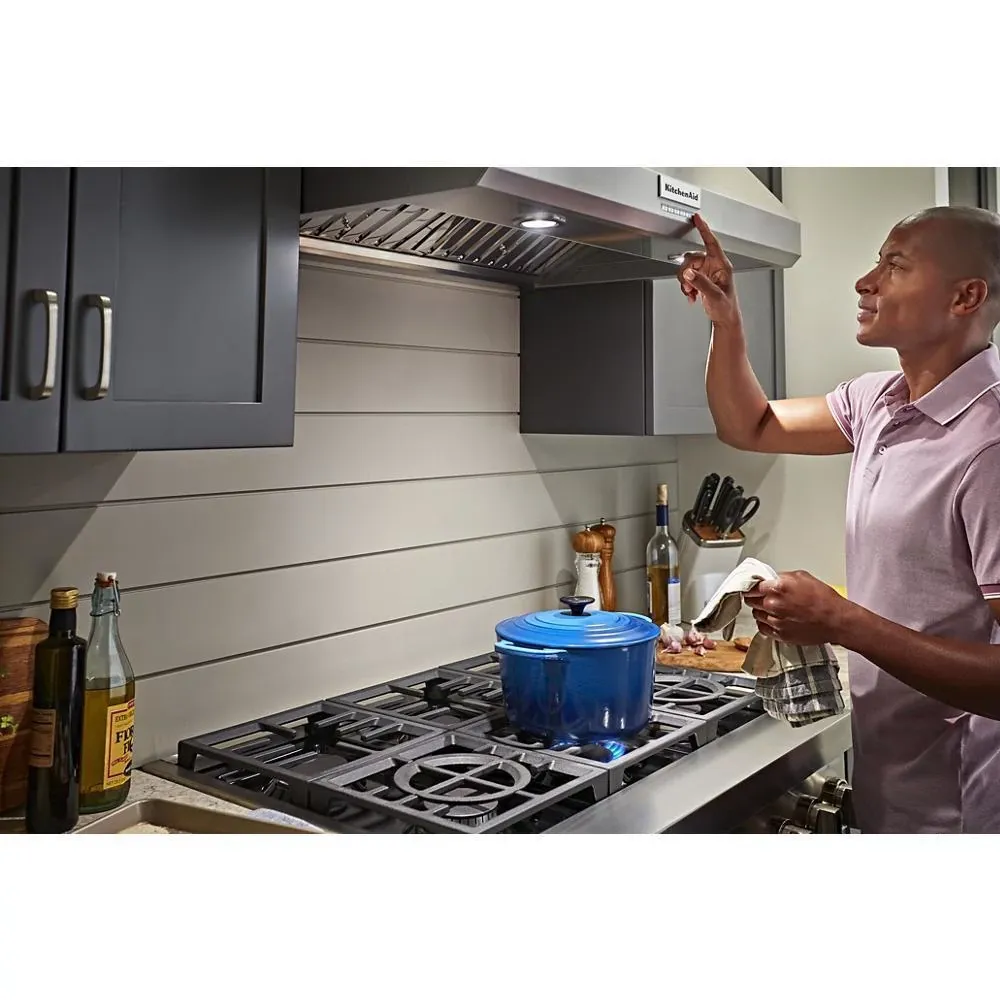 Kitchenaid 906 Series Stainless Steel 36" Commercial Style Wall Hood