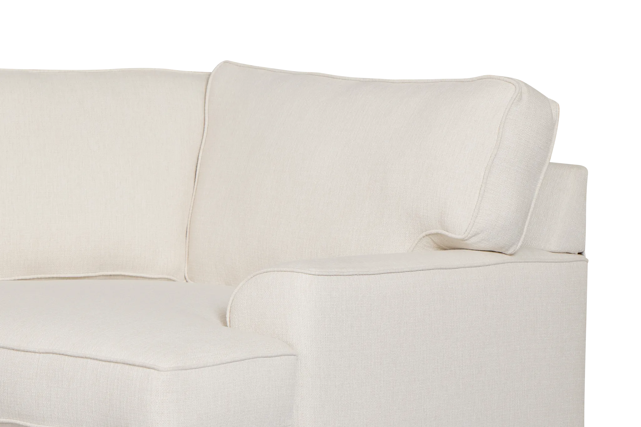 Sinclair Light Beige Fabric Right Cuddler Innerspring Sleeper Sectional