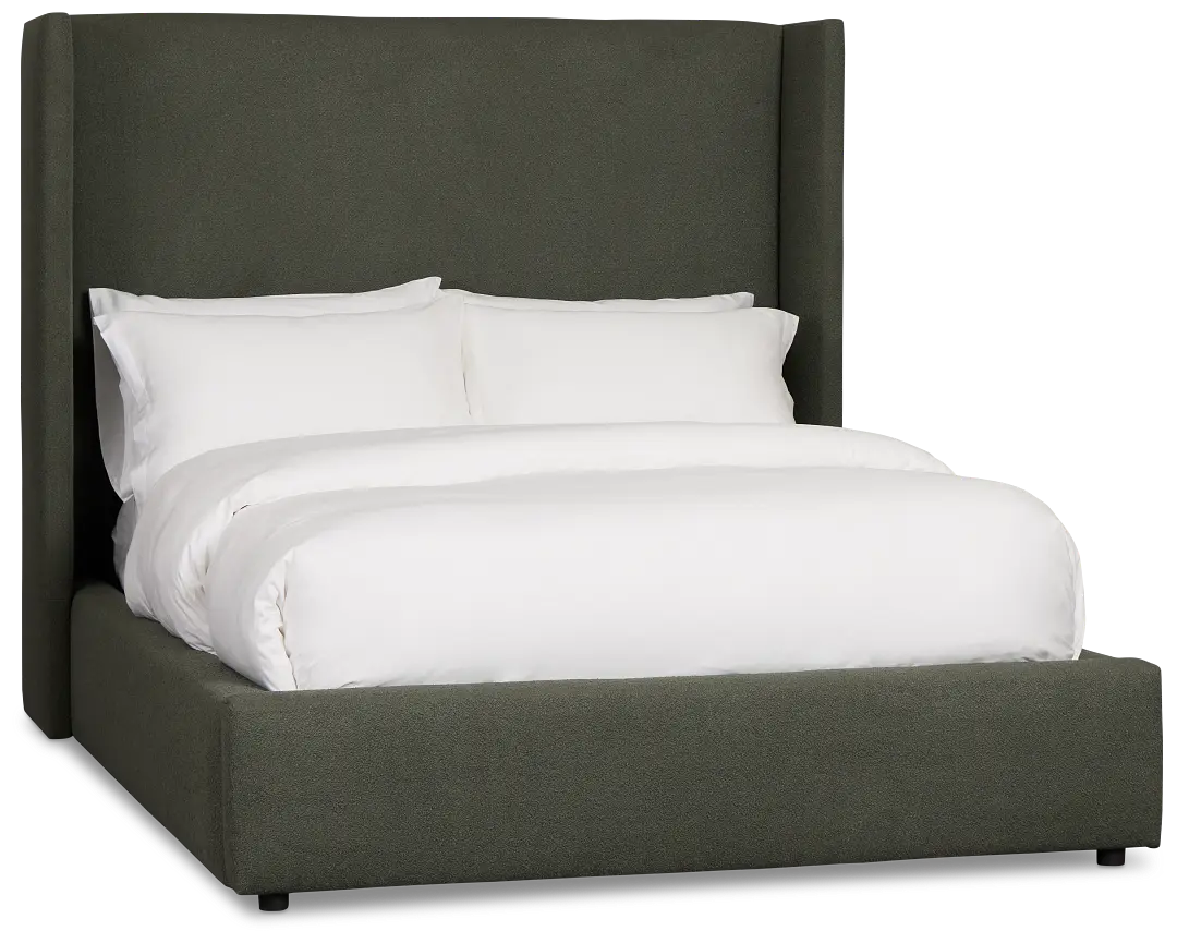 Captiva Sutton Green 60" Upholstered Shelter Bed Captiva Sutton Green 60" Upholstered Shelter Bed