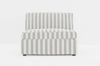 Destin Sea Lane Dark Gray Fabric Armless Chair