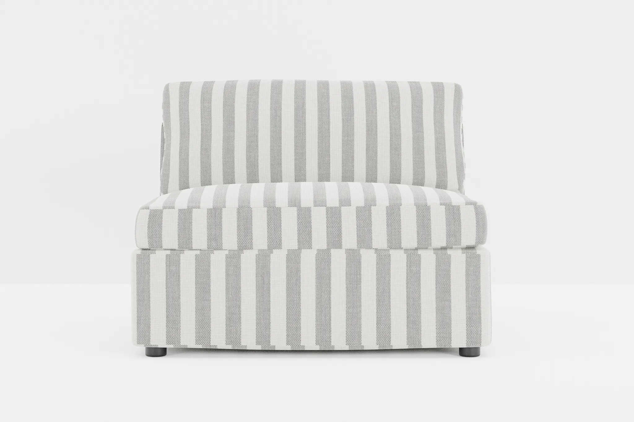 Destin Sea Lane Dark Gray Fabric Armless Chair