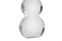 Snowman Clear Medium Sculpture