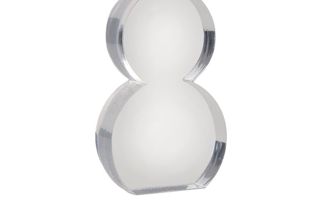 Snowman Clear Medium Sculpture