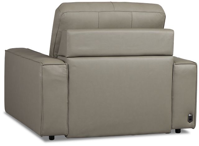 Rudy Gray Lthr/vinyl Power Reclining Chaise