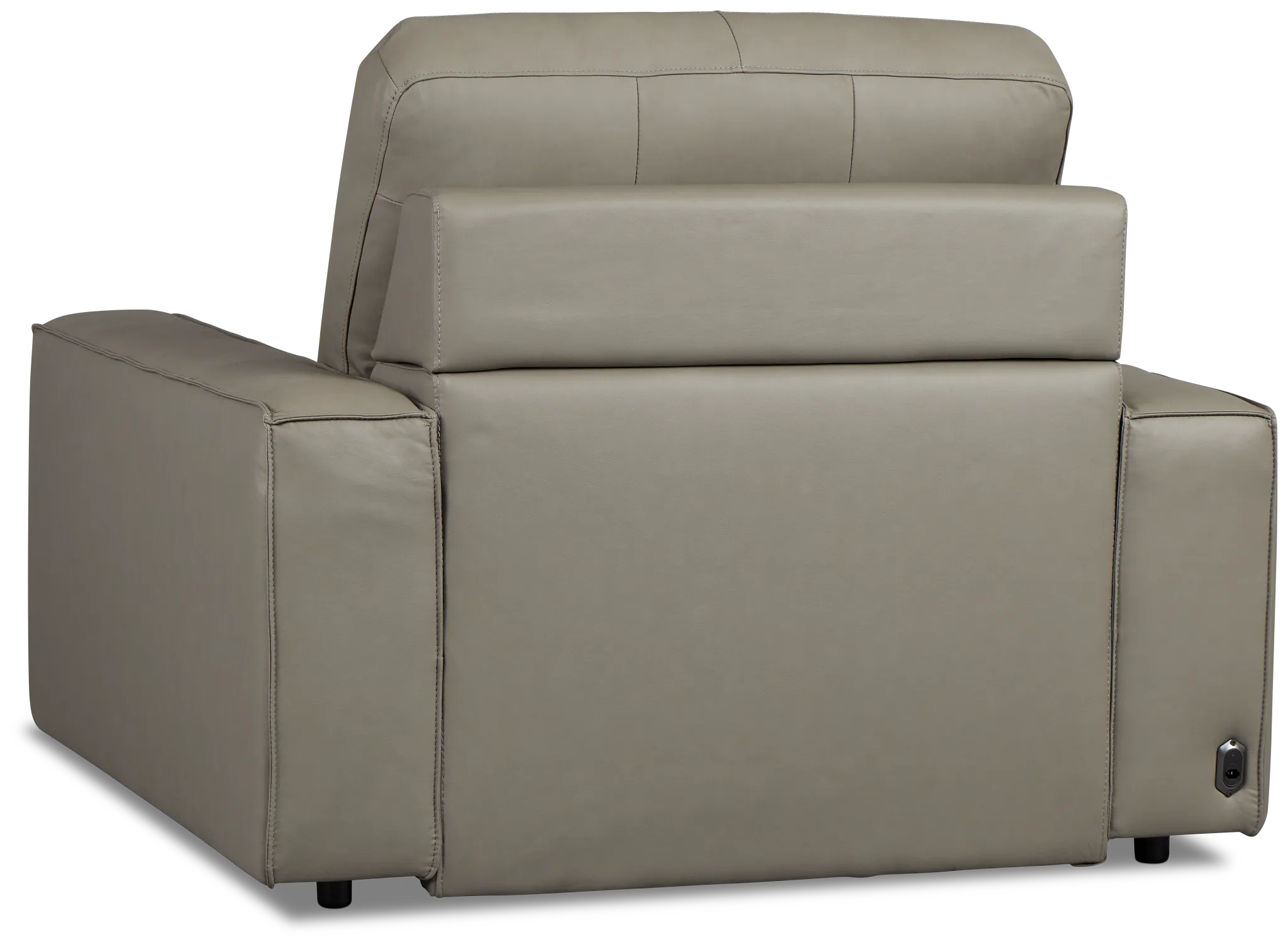 Rudy Gray Lthr/vinyl Power Reclining Chaise