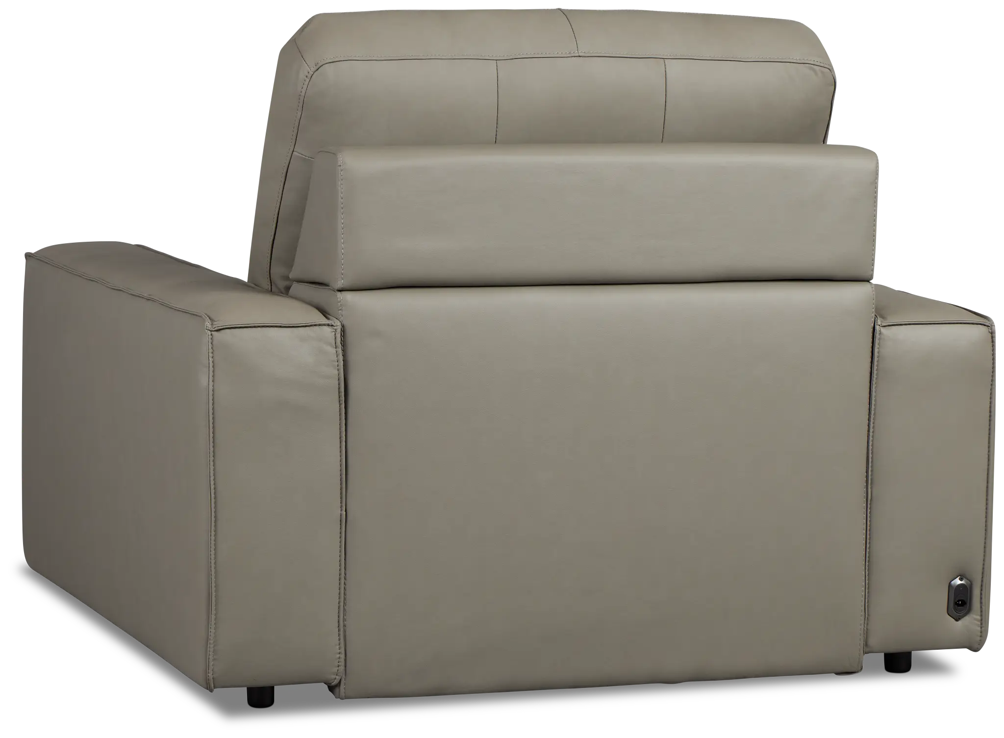 Rudy Gray Lthr/vinyl Power Reclining Chaise Rudy Gray Lthr/vinyl Power Reclining Chaise