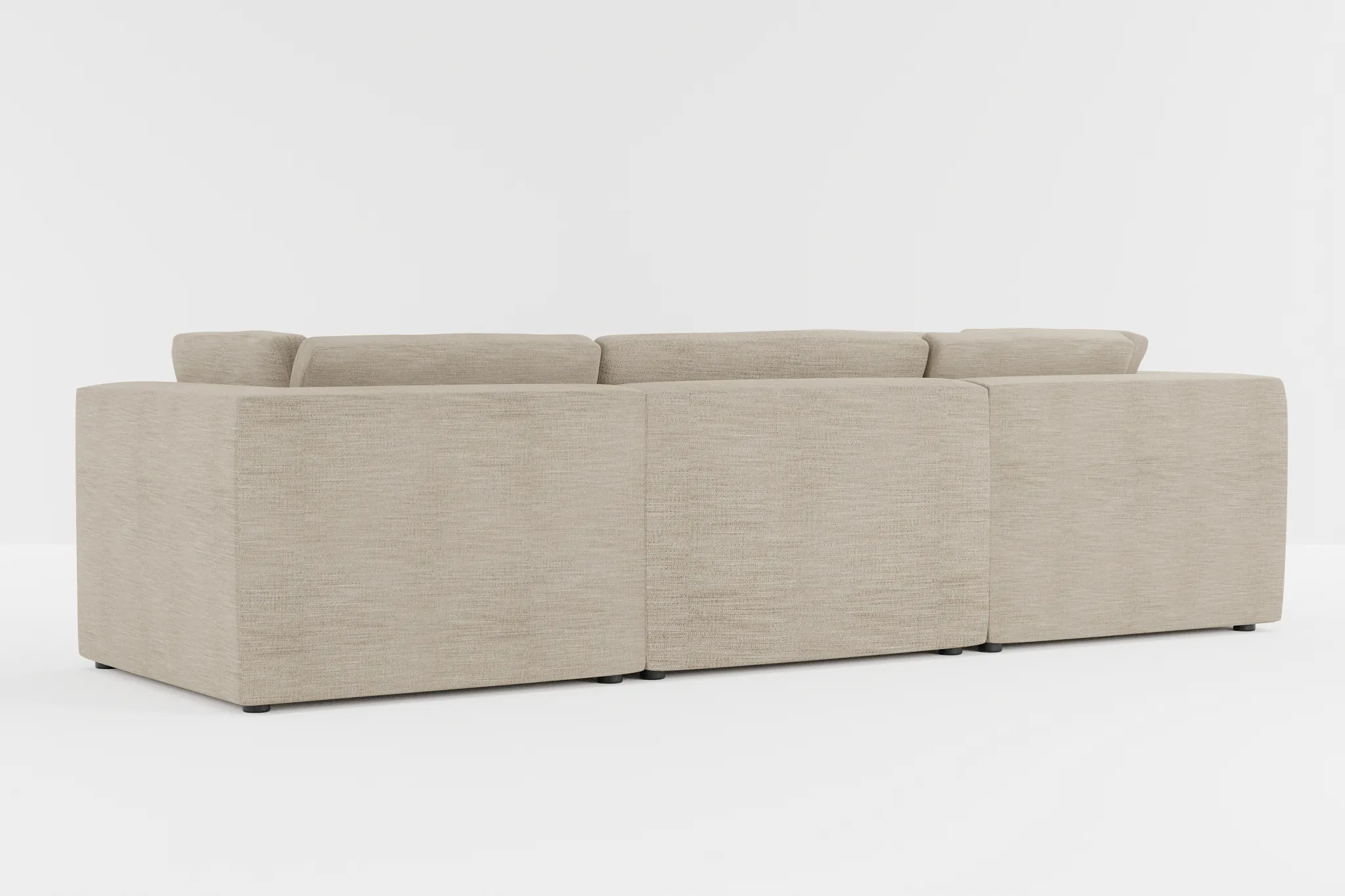 Destin Victory Taupe Fabric 5pc Bumper Sectional