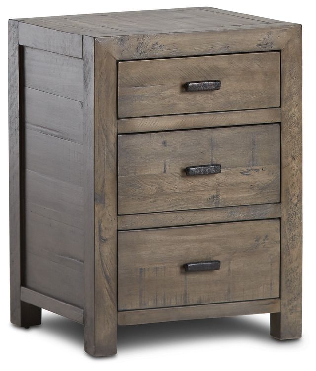 Seattle Gray 3-drawer Nightstand